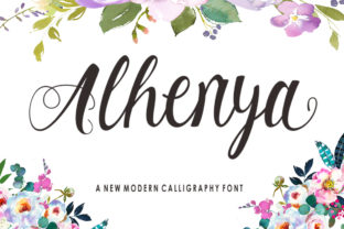 Alhenya Modern Script Font for Elegant Craft Designs
