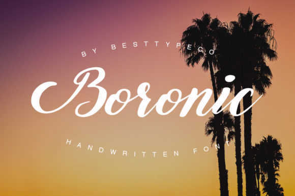 Boronic: A Handmade Calligraphy Typeface for Romantic Web Design