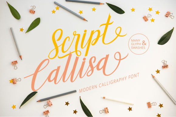 Callisa Script Typeface for Romantic Brand Identity