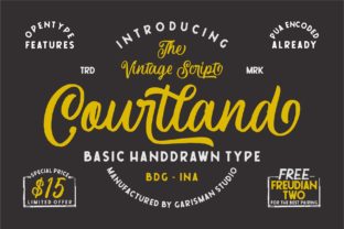 Courtland Vintage Typeface for Retro Brand Campaigns