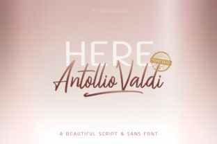 Here Antollio Valdi Duo: The Bold Script and Sans Font Pairing for Crafters