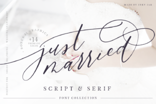 Just Married Duo: A Delicate Script Font for Romantic Branding