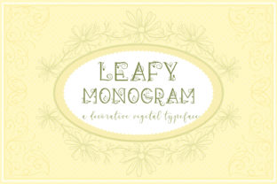 Leafy Monogram Typeface for Botanical Branding