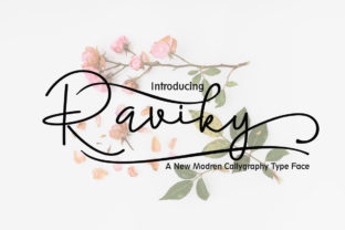 Raviky Script Handwritten Font for Romantic Craft Projects