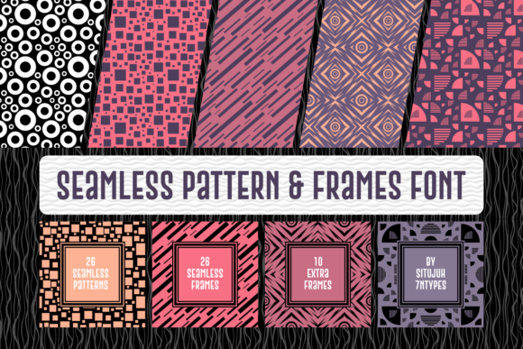 Seamless Pattern Frames Typeface for Modern Brand Identity