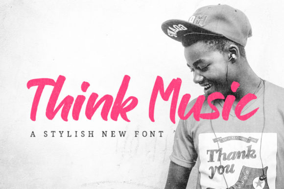 The Think Music: A Thick Brush Script for Editorial Design